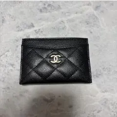 CHANEL キャビアスキン カードケース ブラック