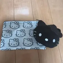 オトナミューズ1月号付録HELLO KITTYふわふわフェイス＆ポーチセット