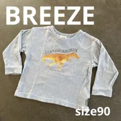 ⭐︎美品⭐︎ブリーズ BREEZE ティラノサウルス 恐竜 長袖Tシャツ 90