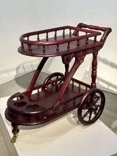 【アンティーク調】木製 バーカート ワゴン 馬車型 キャリッジ ボトルホルダー アンティーク調】木製 バーカート ワゴン 馬車型 キャリッジ ボトル