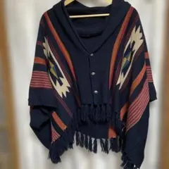 BOY'S RANCH ネイビー ポンチョ