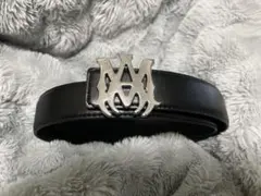 AMIRI 黒 レザー ベルト ノベルティ