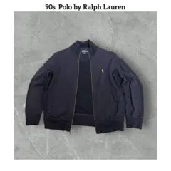 ★ 90s ポロ　ラルフローレン　刺繍ロゴ　ポニー　ジップアップ　スウェット
