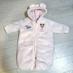 ディズニーベビー　ミニーピンクボディースーツ　防寒　50〜60cm