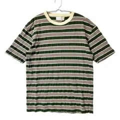 90s L.L.BEAN マルチボーダーTシャツ ヴィンテージ 緑部分鹿子素材のサムネイル