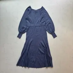 NATURAL BEAUTY BASIC ニットワンピース ロングM（H368）