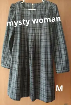 mysty woman　ミスティウーマン　チェックワンピース