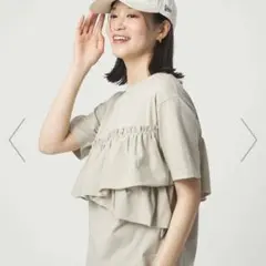 【美品】フリル カットソー 接触冷感 UVカット 遮熱のサムネイル