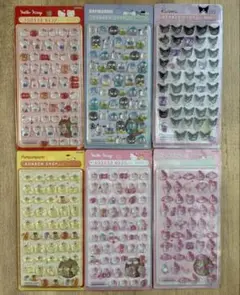 サンリオ　ボンボンドロップシールミニ　6枚セット