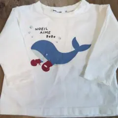 Noeil aime BeBe 90 Tシャツ クジラ 長袖 綿100%