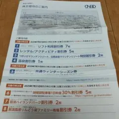 日本スキー場開発　株主優待券