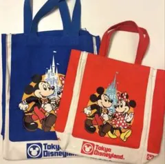 未使用品 東京ディズニーランド 25周年 トートバッグ 復刻 青 ブルー