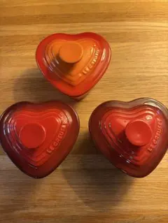 Le Creuset ハート型ココット 3個セットのサムネイル
