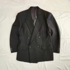 00's vintage テーラードジャケット ダブルブレスト 黒 ノームコア