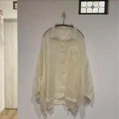 Helm アイボリー シアーシャツ L