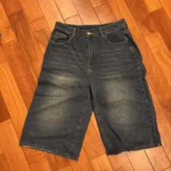 デニムショートパンツ ダークブルー