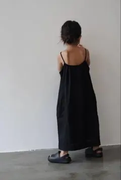 美品 epa スカラップ キャミ ワンピース ブラック - メルカリ