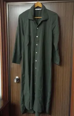 ZARA オリーブグリーン シャツワンピース