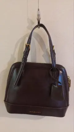 CHARLES & KEITH ダークブラウン ハンドバッグ