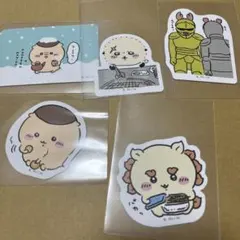 ちいかわ　ダイカットステッカー　くりまんじゅう　ラッコ　シーサー　鎧さん