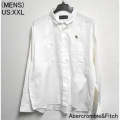 アバクロ*US:XXL/アイボリー/アイコンオックス長袖シャツ