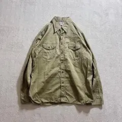 美品 バズリクソンズ ユーティリティシャツ ヘリンボーン カーキ 16-16½のサムネイル