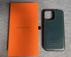 HANATORA レザー iPhone13 pro max ケース グリーン