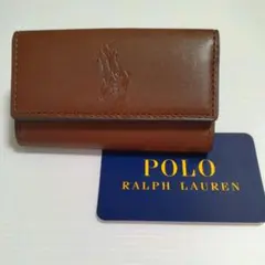POLO RALPH LAUREN 牛革 キーケース〈濃茶〉【新品タグ付】のサムネイル