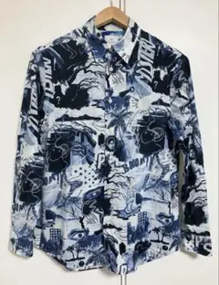 【送料無料】PS Paul Smith（ピーエスポールスミス）の長袖総柄シャツ/