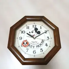 レトロ ミッキーマウス 八角形 掛時計