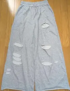 non-hedgeスウェット ワイドパンツ グレー