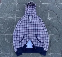 ア*陸様 00s OLD UNIQLO ダブルジップパーカー チェック柄 Y2K