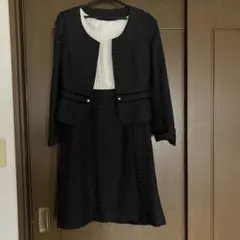 美品入学式9号ドット柄ジャケットとドレスセット