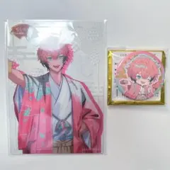 赤城ウェン にじさんじ スイパラコラボ 特典 クリアカード 缶バッジ デフォルメ