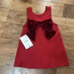 Zara baby ワンピース　赤　98cm ベロア