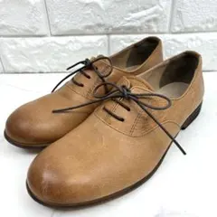 ほぼ新品 SAYA レースアップ 革靴 レザー キャメル 23.5cmのサムネイル