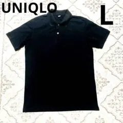 美品　UNIQLO Lサイズ ユニクロ 半袖 ブラック ポロシャツ　シンプル