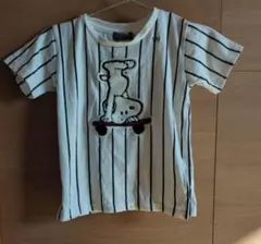 【匿名配送】PEANUTS スヌーピー Tシャツ 120　ストライプのサムネイル
