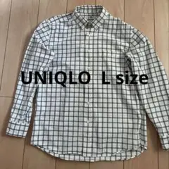 ユニクロ　ブロードシャツ/チェック/ボタンダウン