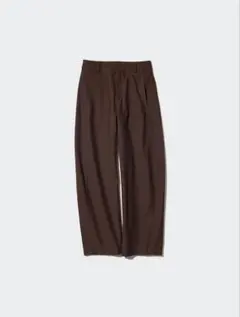 UNIQLOジャージーバレルレッグパンツ　ブラウン　Sサイズ