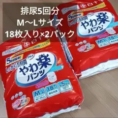 新品やわ楽パンツ ML18枚×2袋 大人用紙パンツ 男女 排尿5回のサムネイル