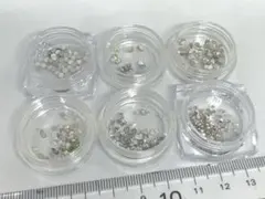 [48]ネイルアート用パーツ 6個セット スワロ　ストーン　クリア　レインボー