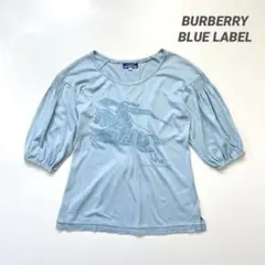 ◇596 バーバリーブルーレーベル【S】ホースロゴ カットソー チュニック