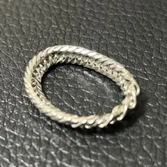 ☆くーちゃん様☆美品☆agete シルバーリング 編み込みデザイン 13号
