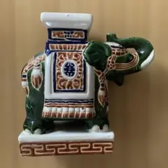 陶器製　象の置物　フラワースタンド