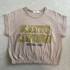 WEGO カレッジロゴ 半袖Tシャツ ベージュのサムネイル