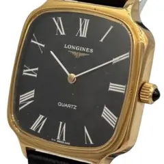 Longines ロンジン スクエア ゴールド 黒文字盤 メンズ ジャンク