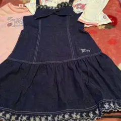 メゾピアノ　未使用　デニム　ジャンパースカート　トップス2点　3点セット