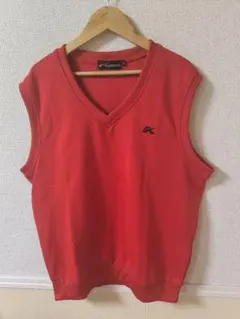 kasco 赤 Vネック ノースリーブベスト