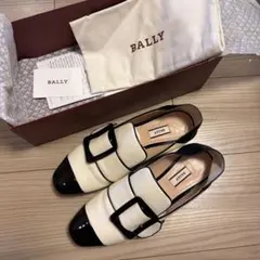 BALLY レザーローファー ブラック スクエアバックル - メルカリ